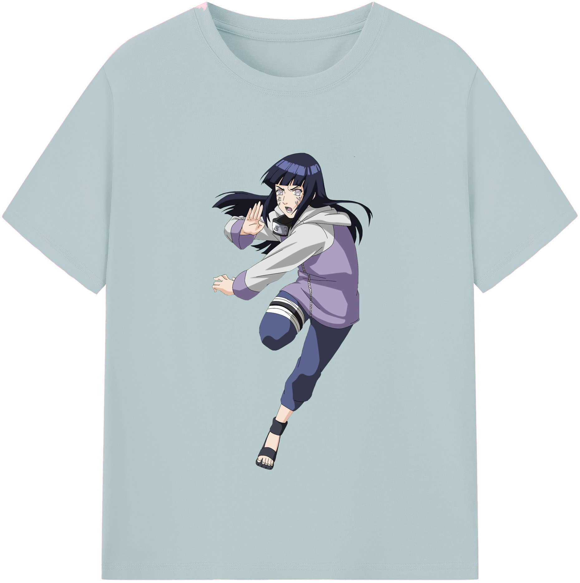 （画像用） NARUTO -ナルト- 日向ヒナタ Hyūga Hinata 綿100％半袖Tシャツ（フロントプリント）
